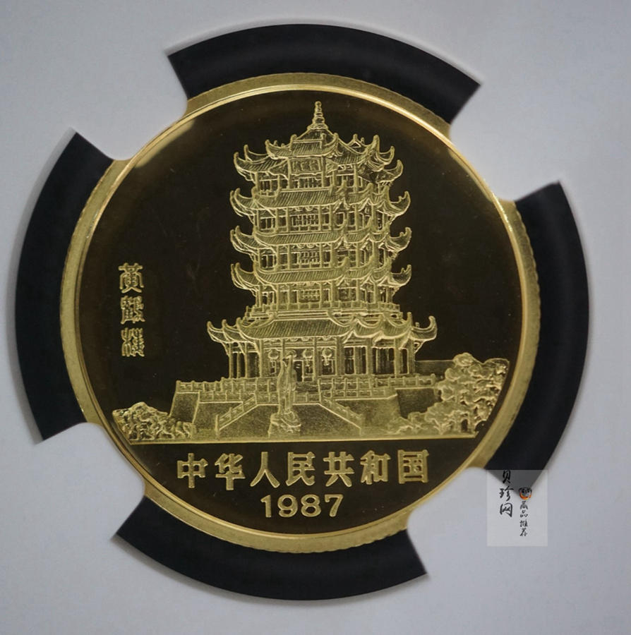 【870301】1987中国丁卯（兔）年-双兔图8克精制金币