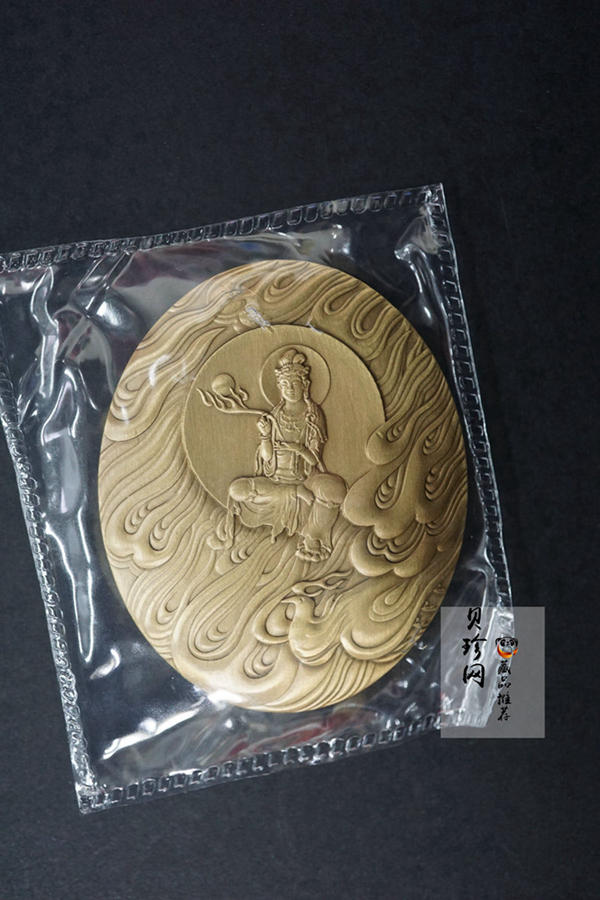 【189210】中国佛像-日光、月光菩萨纪念铜章2枚一套
