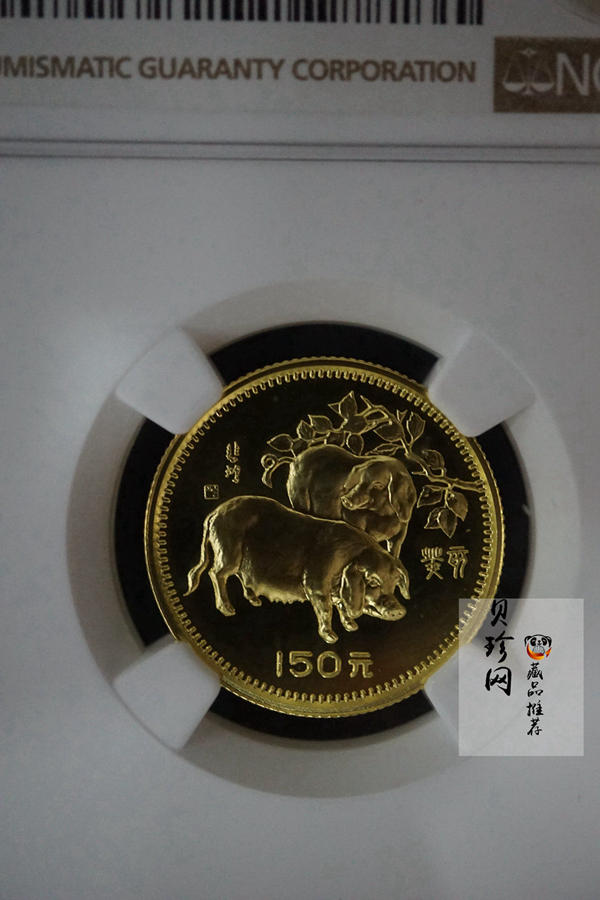【830201】1983中国癸亥（猪）年-双猪图8克精制金币
