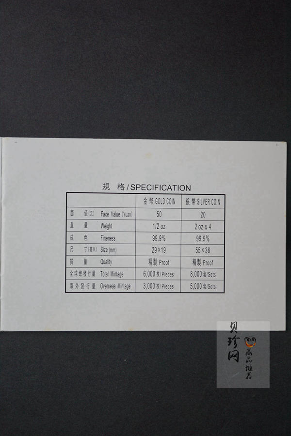 【969120】1996年长江三峡长方形精制银币四枚一套