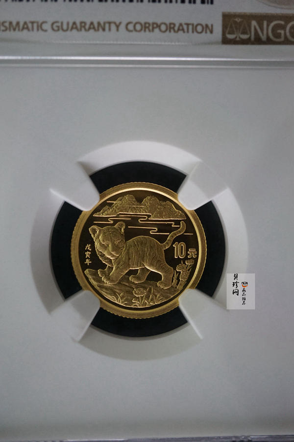 【980207】1998中国戊寅（虎）年金纪念币-小老虎1/10盎司普制金币