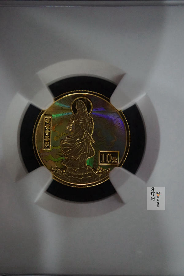 【000501】2000年观音幻彩纪念金币1/10盎司幻彩精制金币