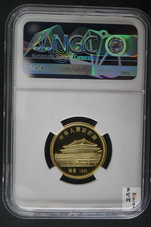 【860201】1986中国丙寅（虎）年-猛虎图8克精制金币