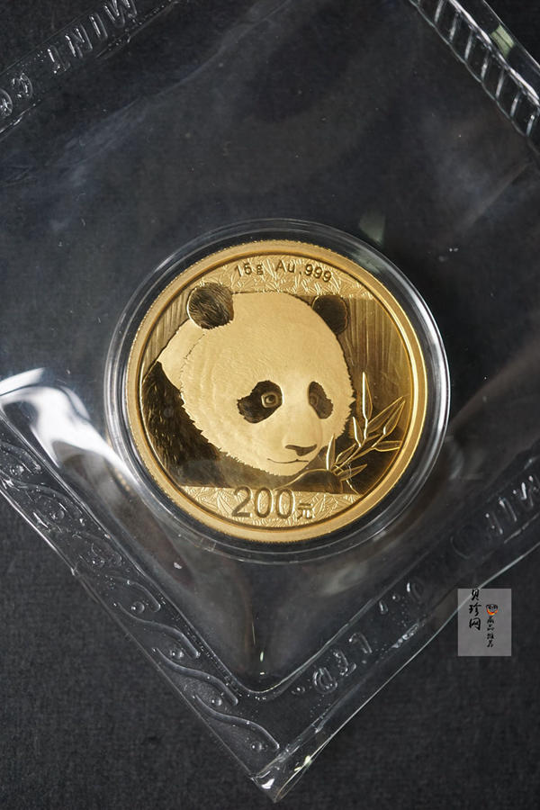 【190104】2019版熊猫金银纪念币15克圆形金质纪念币