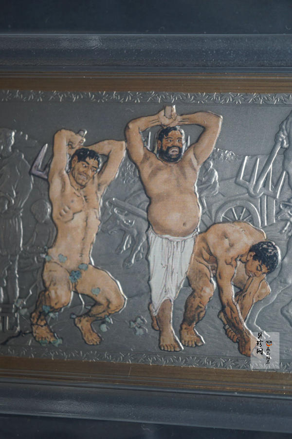 【150403】2015年近代国画大师徐悲鸿-愚公移山图5盎司长方形精制银币