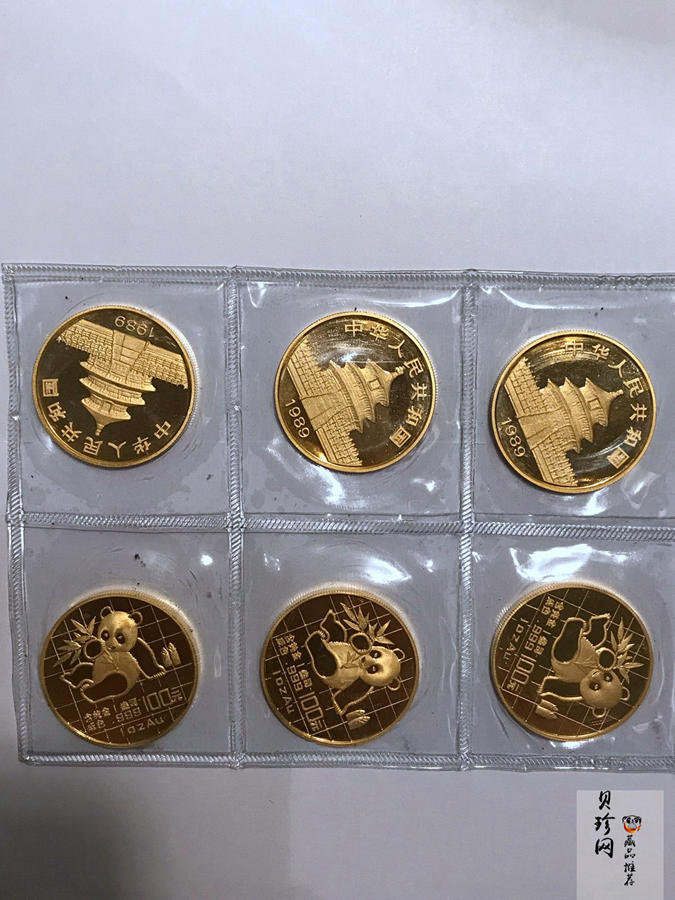 【899210】1989年熊猫1盎司金币10枚一套