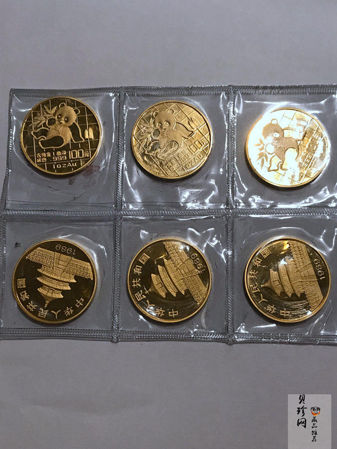 【899210】1989年熊猫1盎司金币10枚一套