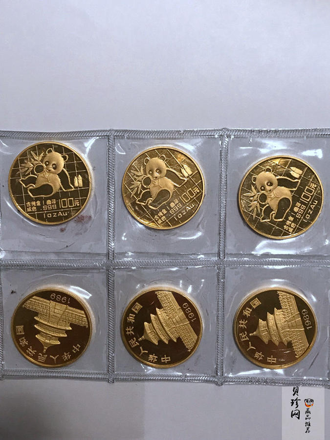 【899210】1989年熊猫1盎司金币10枚一套