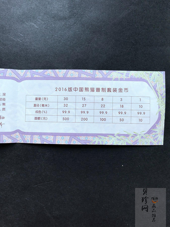 【169170】2016年熊猫普制金币5枚一套