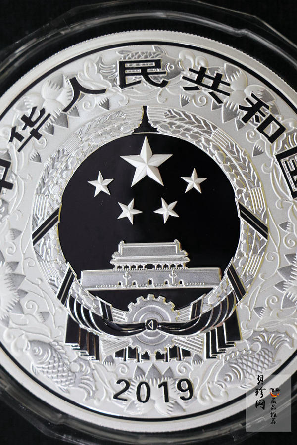 【199401】2019中国己亥（猪）年金银纪念币150克圆形银质彩色银币