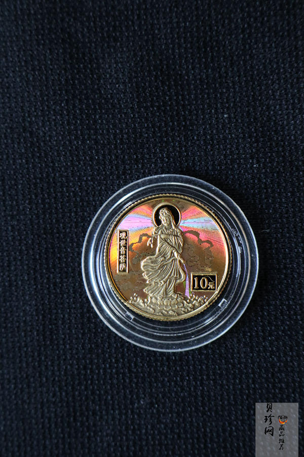 【000501】2000年观音幻彩纪念金币1/10盎司幻彩精制金币