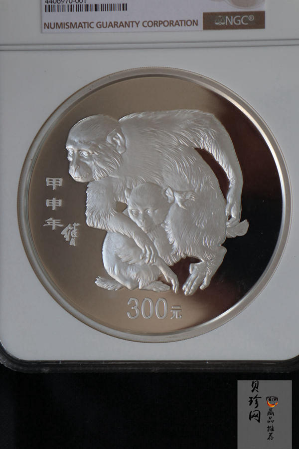 【040207】2004中国甲申（猴）年银纪念币-母子猴1公斤精制银币