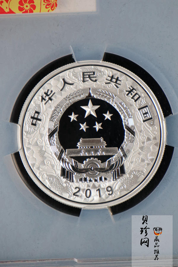 【199550】2019中国己亥（猪）年生肖精制彩银币+本银币两枚一套
