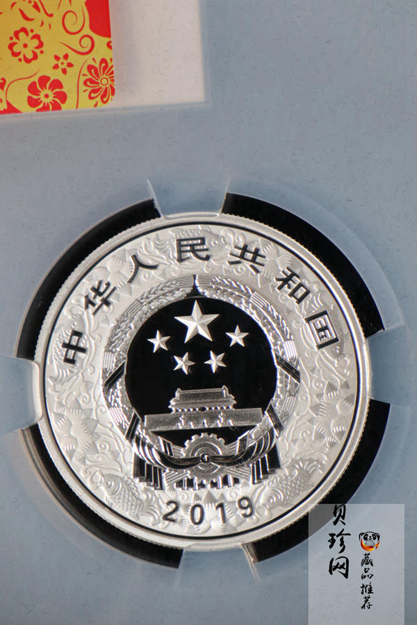 【199550】2019中国己亥（猪）年生肖精制彩银币+本银币两枚一套