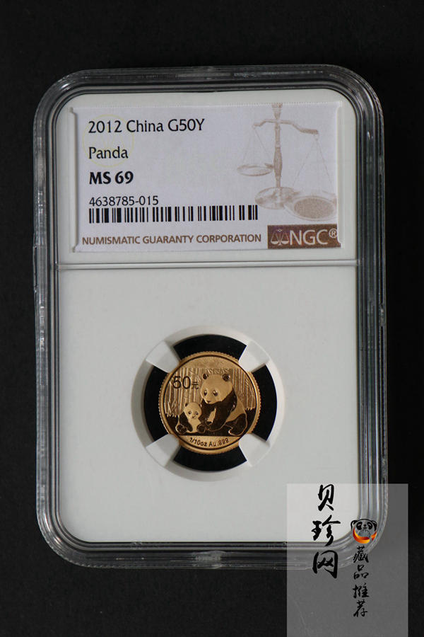 【120102】2012年熊猫1/10盎司普制金币