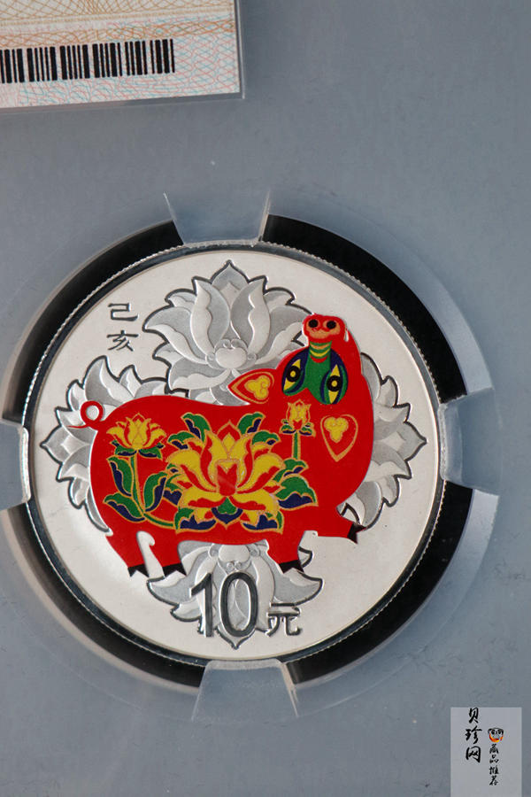 【199550】2019中国己亥（猪）年生肖精制彩银币+本银币两枚一套