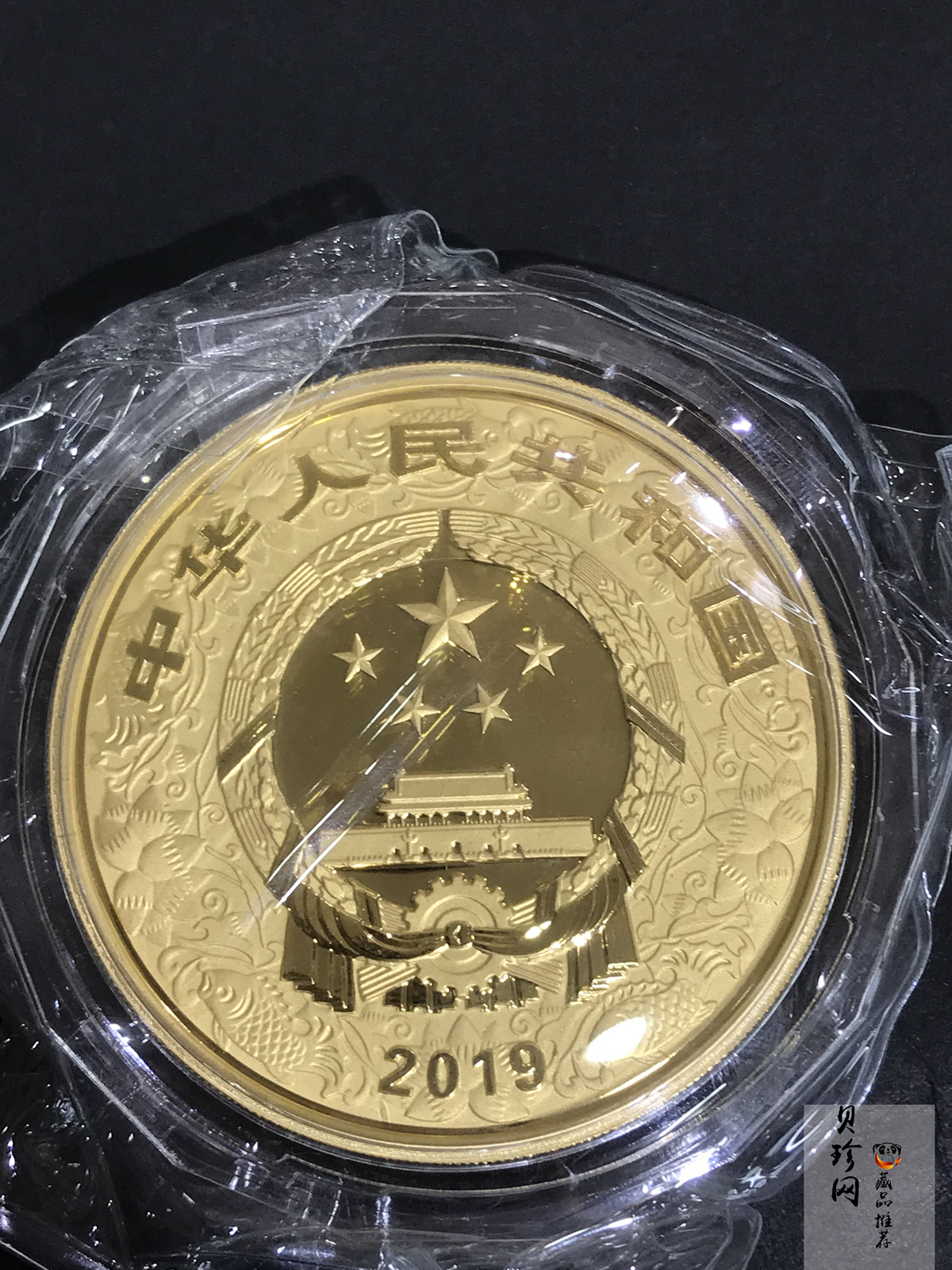 【190020】2019中国己亥（猪）年金银纪念币150克圆形彩色金币