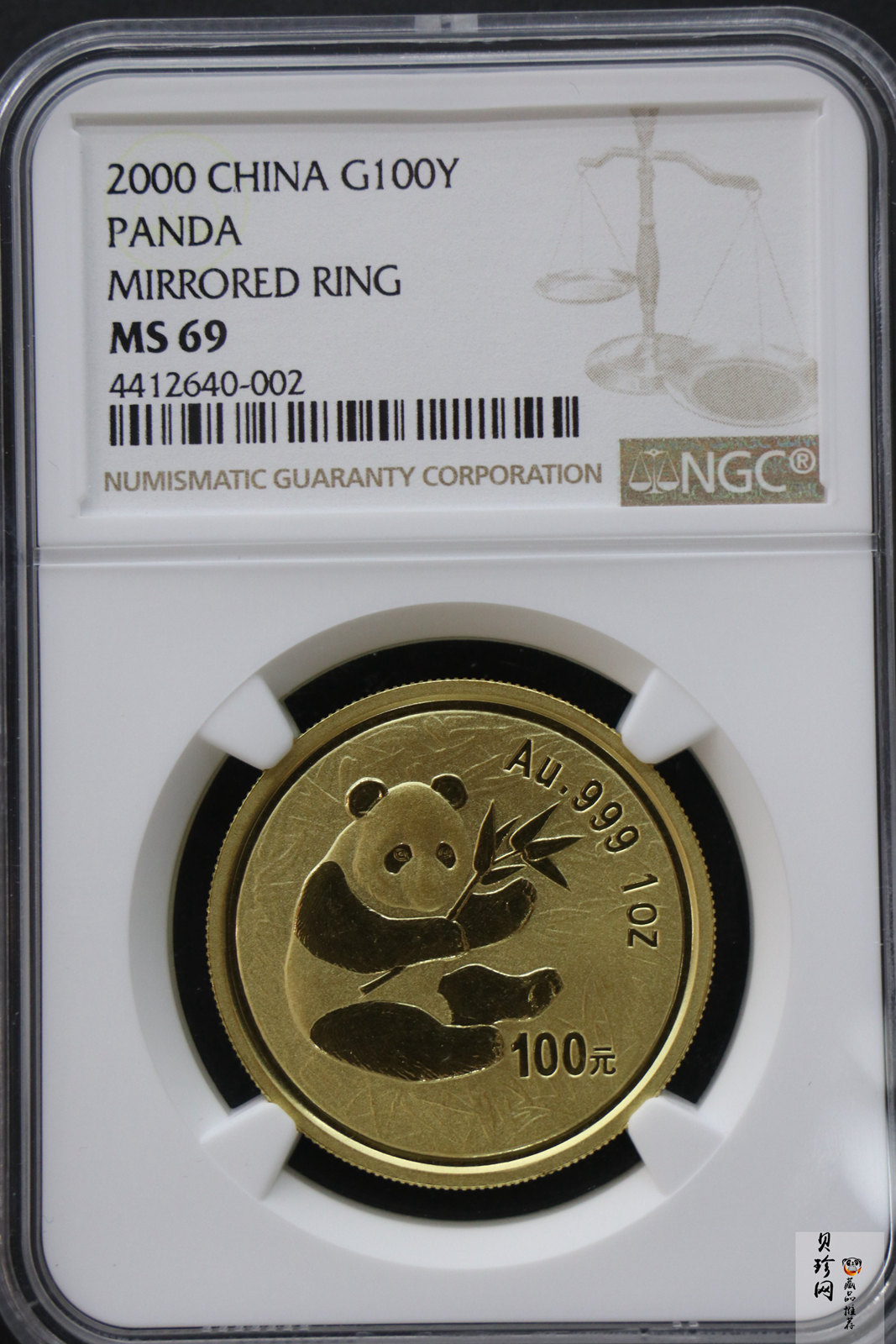 【000101】2000版熊猫金银纪念币1盎司普制金币