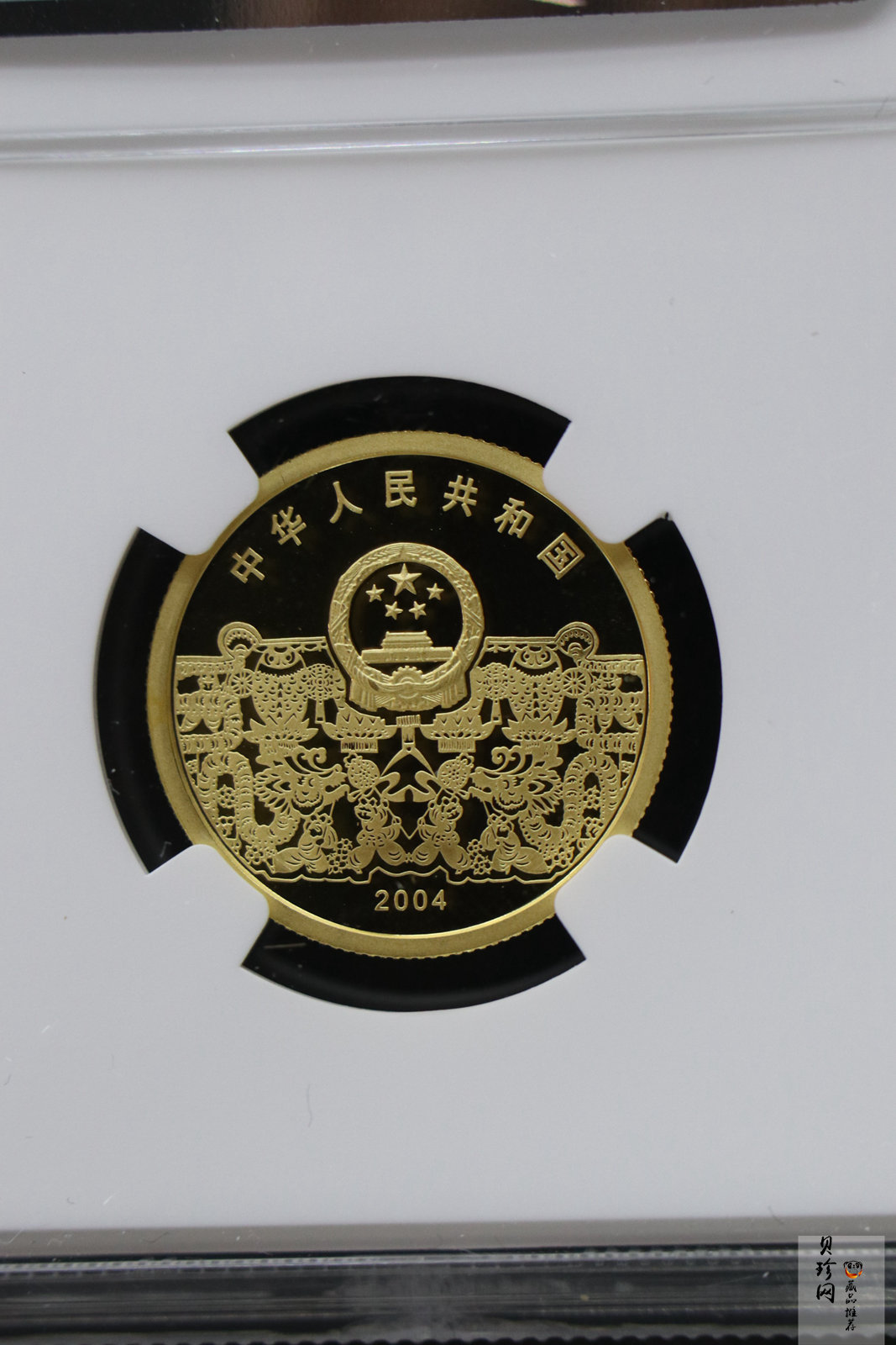 【040301】2004年中国民俗——元宵节金纪念币1/3盎司彩色精制金币
