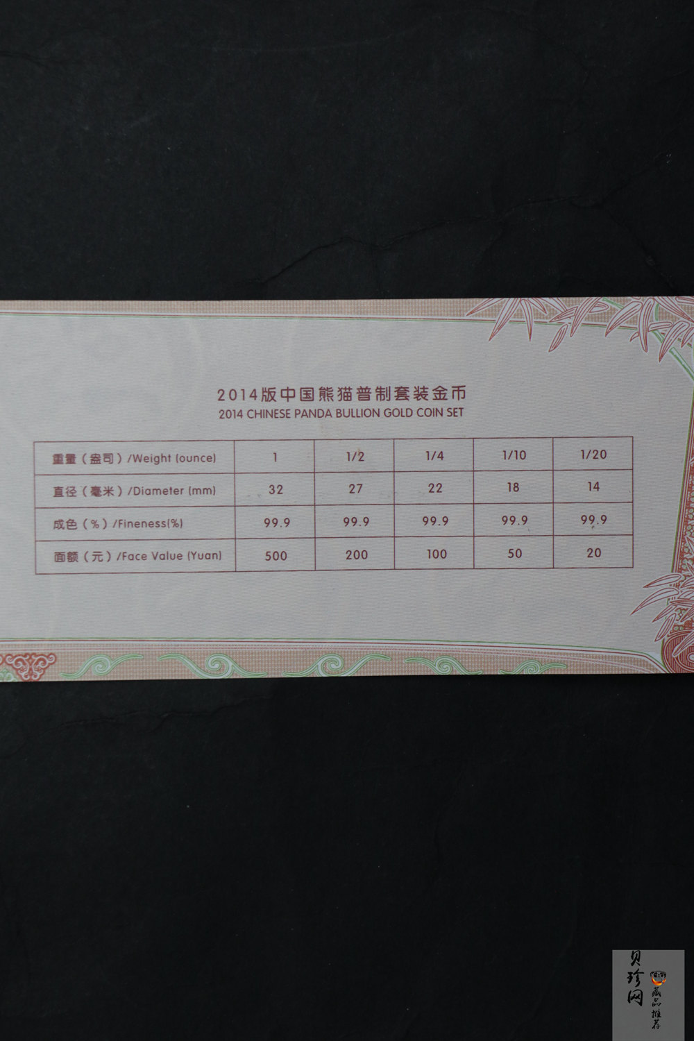 【149050】2014年熊猫普制金币5枚一套