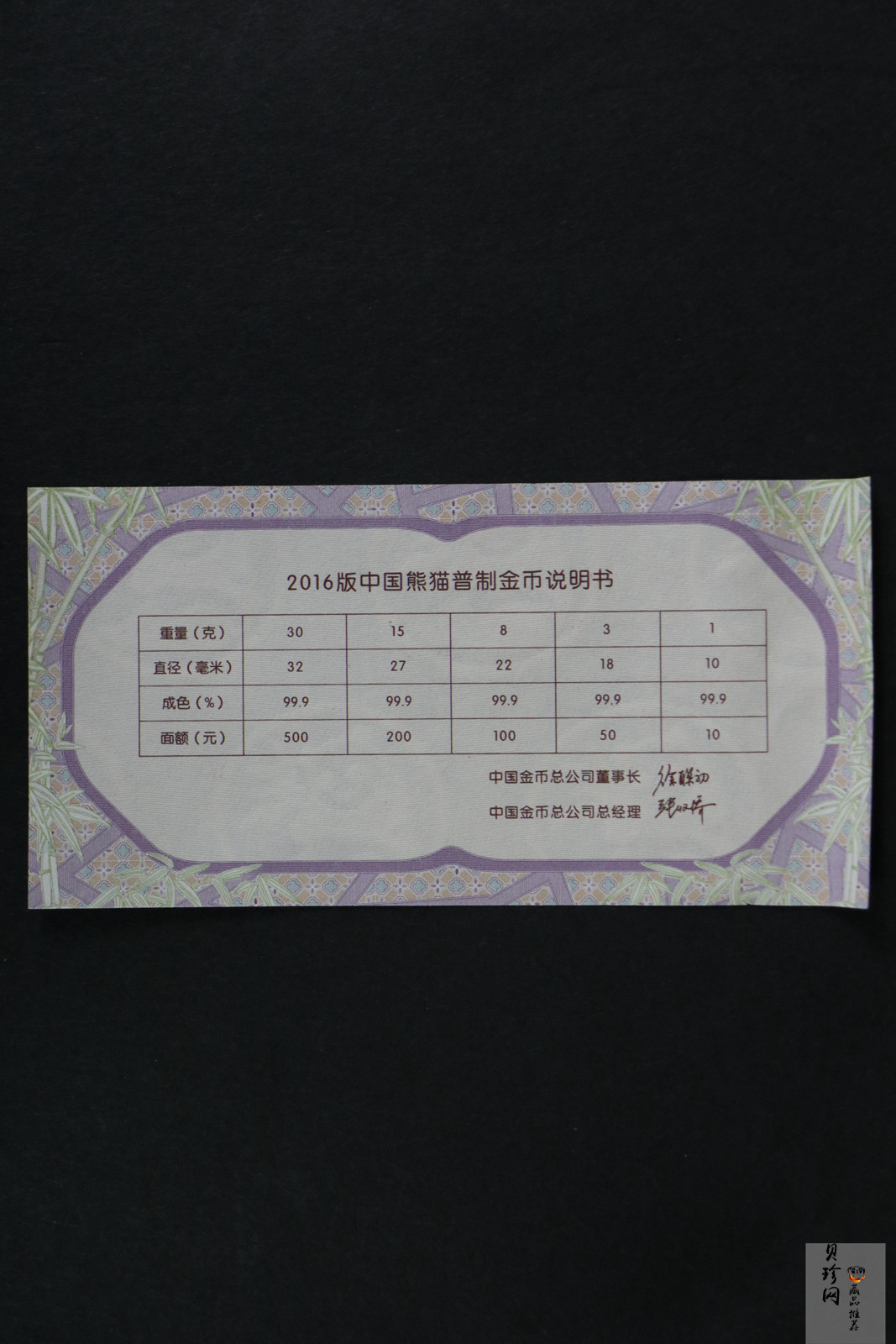 【160104】2016年熊猫15克普制金币