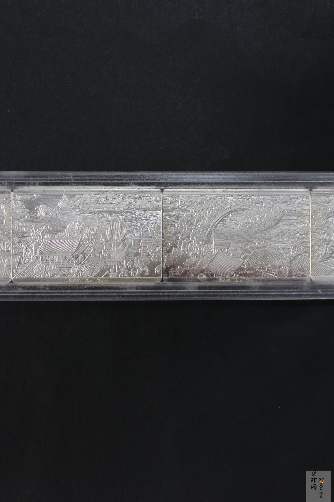 【889090】1998年中国古代名画系列（清明上河图）2盎司长方形精制银币套币