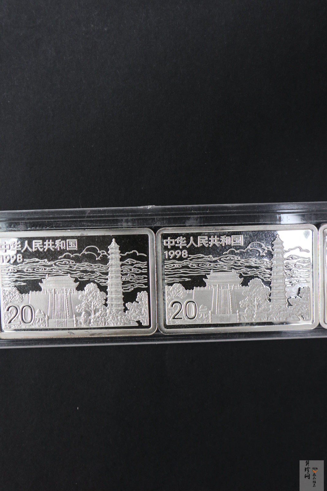 【889090】1998年中国古代名画系列（清明上河图）2盎司长方形精制银币套币