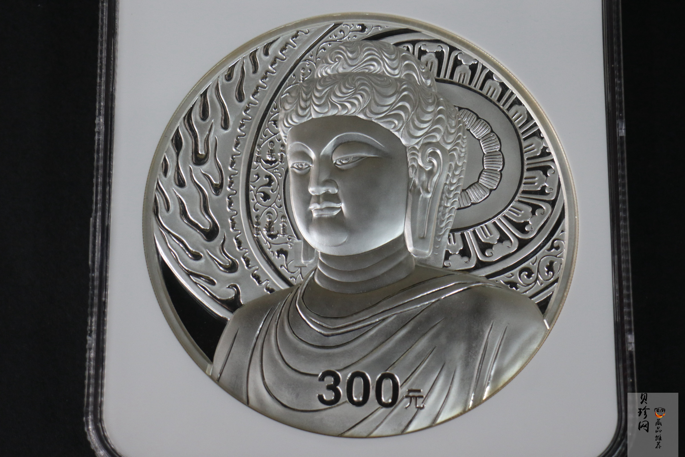 【020503】2002年中国石窟艺术（龙门）金银纪念币-大卢舍那佛像图1公斤精制银币