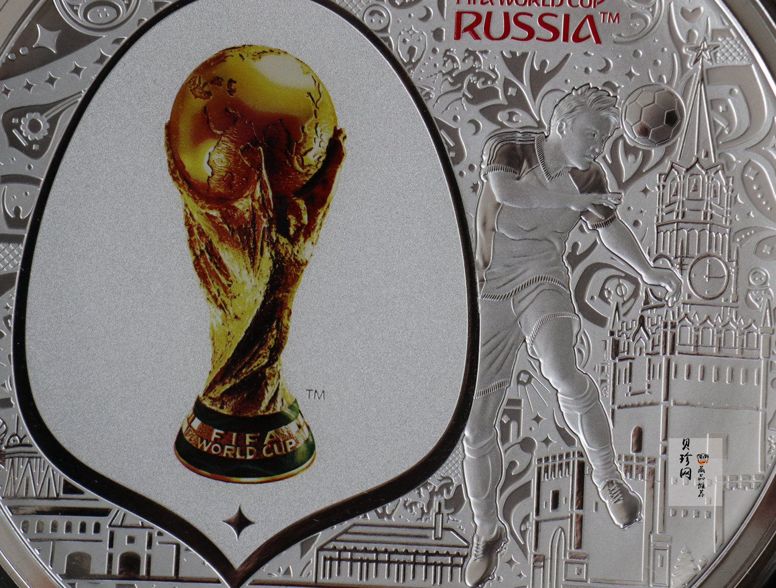 【189690】2018年俄罗斯FIFA世界杯纪念500克银盘（单枚250克）