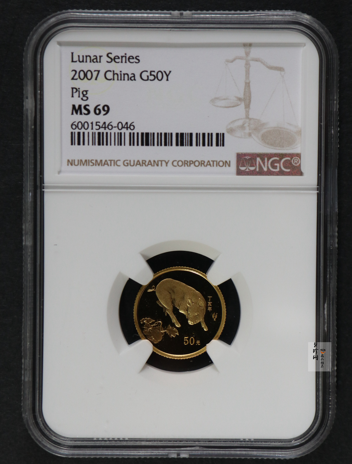 【061201】2007年丁亥猪年生肖1/10盎司普制金币