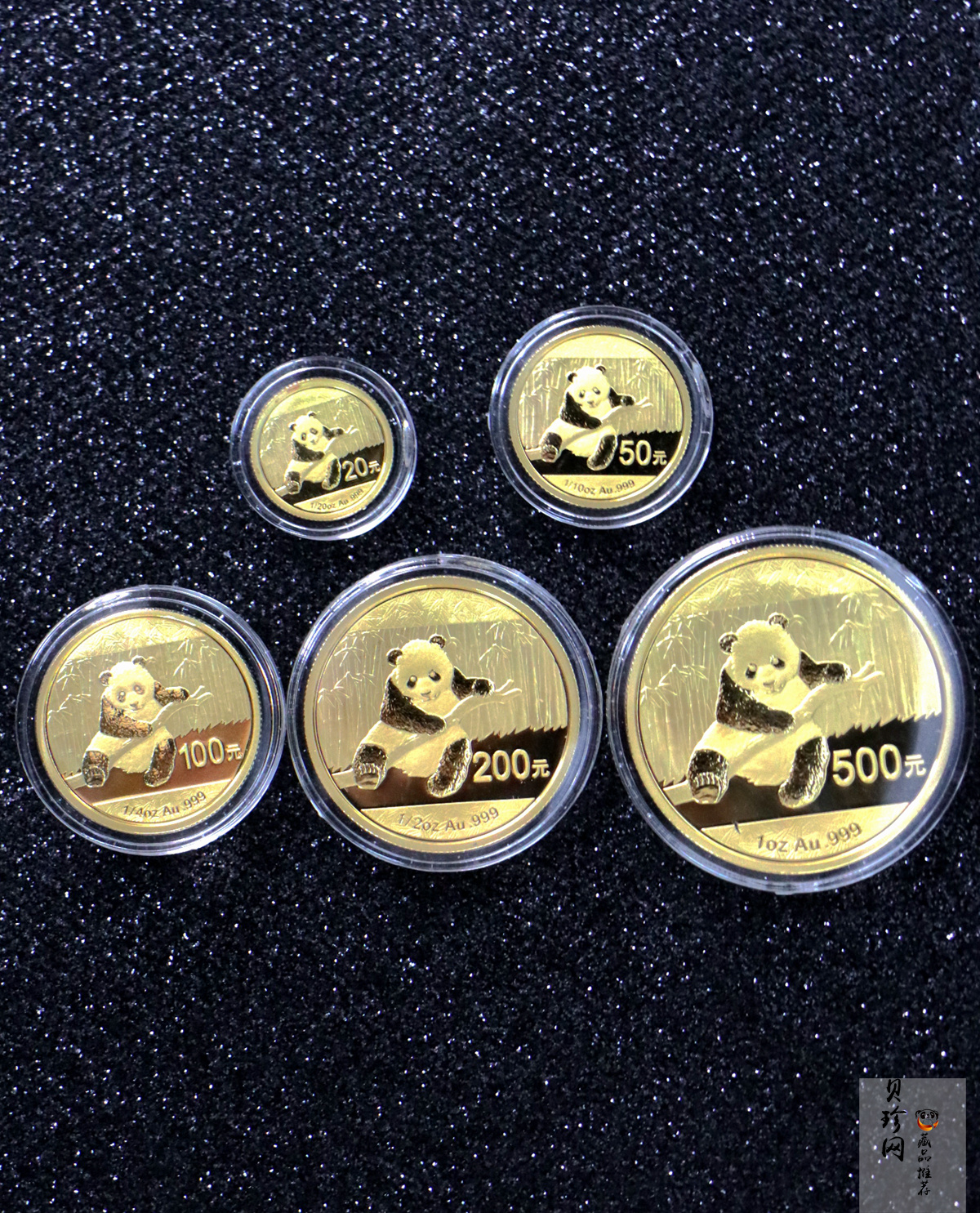 【149050】2014年熊猫普制金币5枚一套