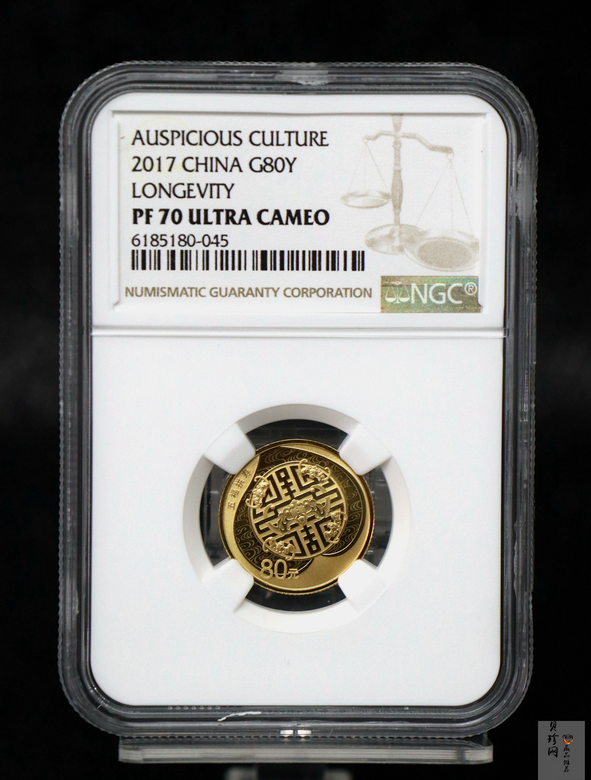 【170301】2017年吉祥文化（3组）-五福拱寿5克精制金币