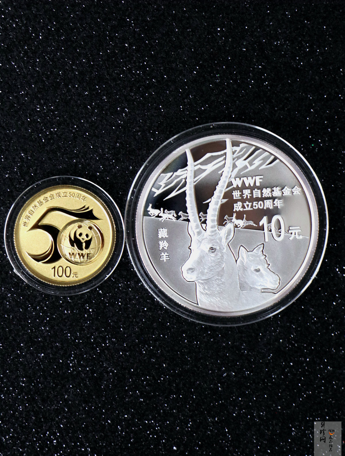 【119130】2011年世界自然基金会成立50周年金银币2枚一套