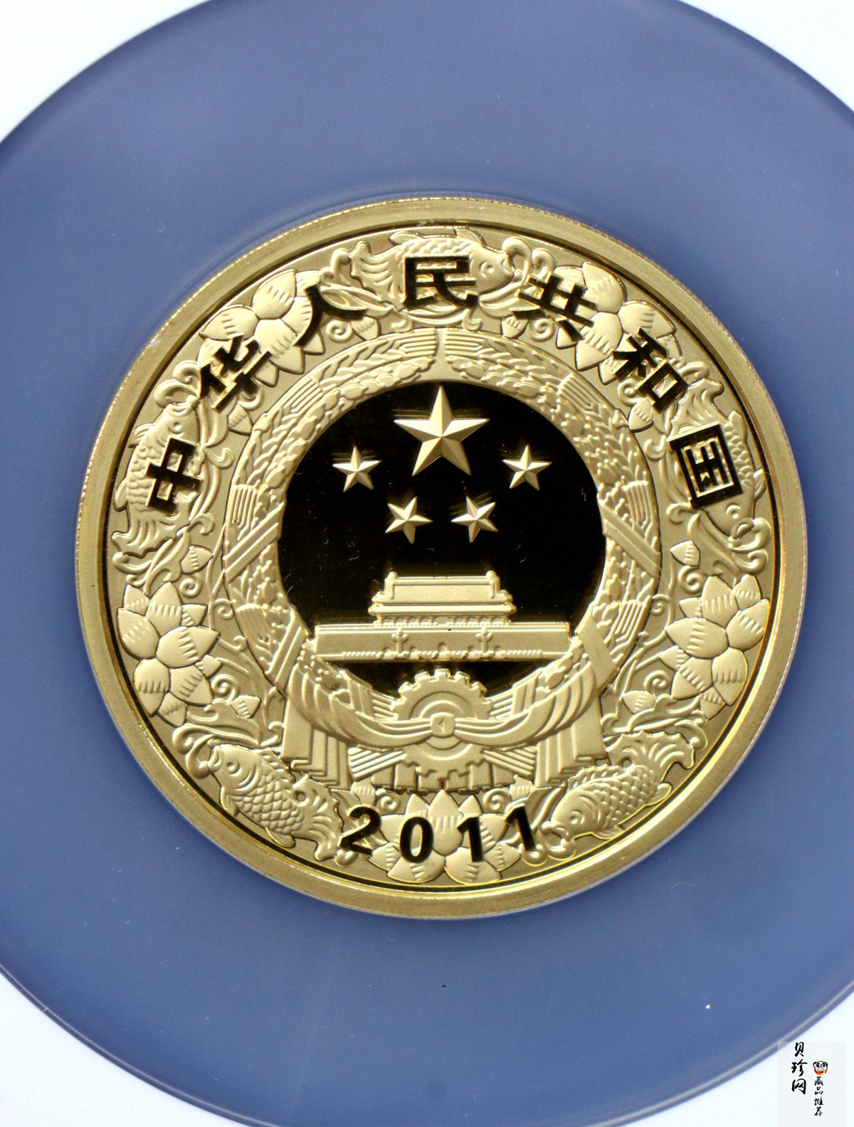 【101211】2011年辛卯兔年生肖5盎司精制彩金币