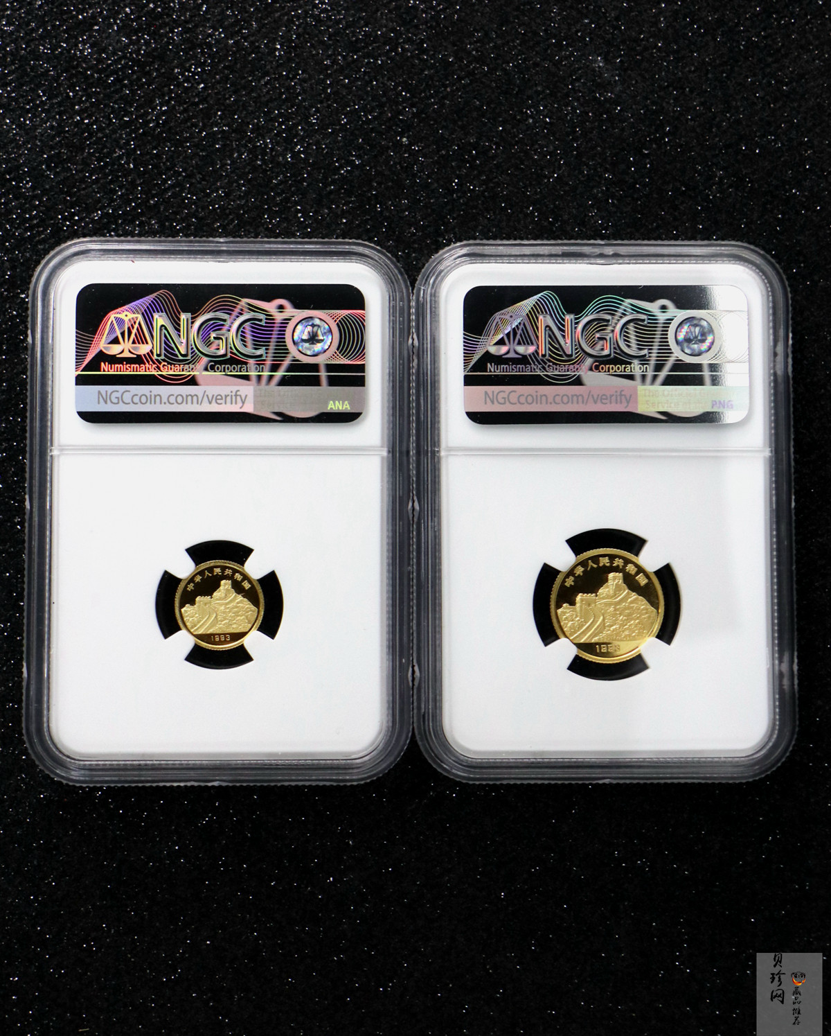 【939160】1993年“拥有一片故土”中国名胜精制金币五枚一套