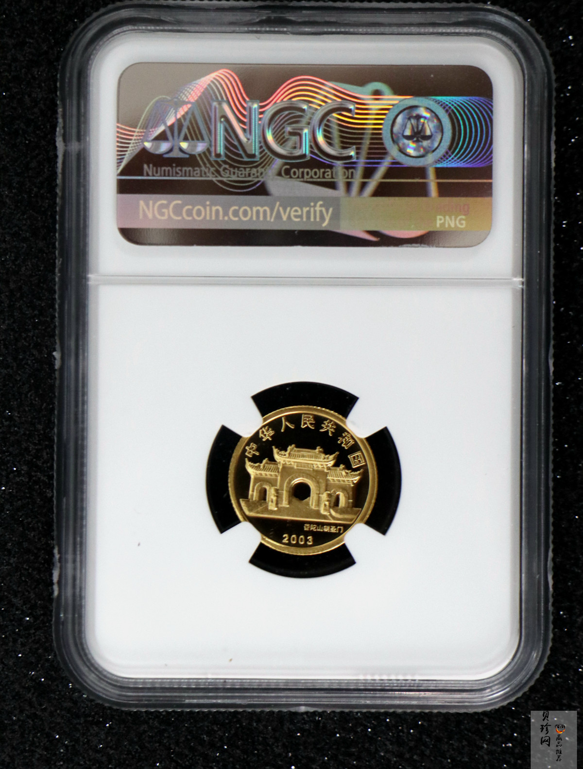 【031001】2003年观音纪念币-观音像1/10盎司圆形幻彩精制金币