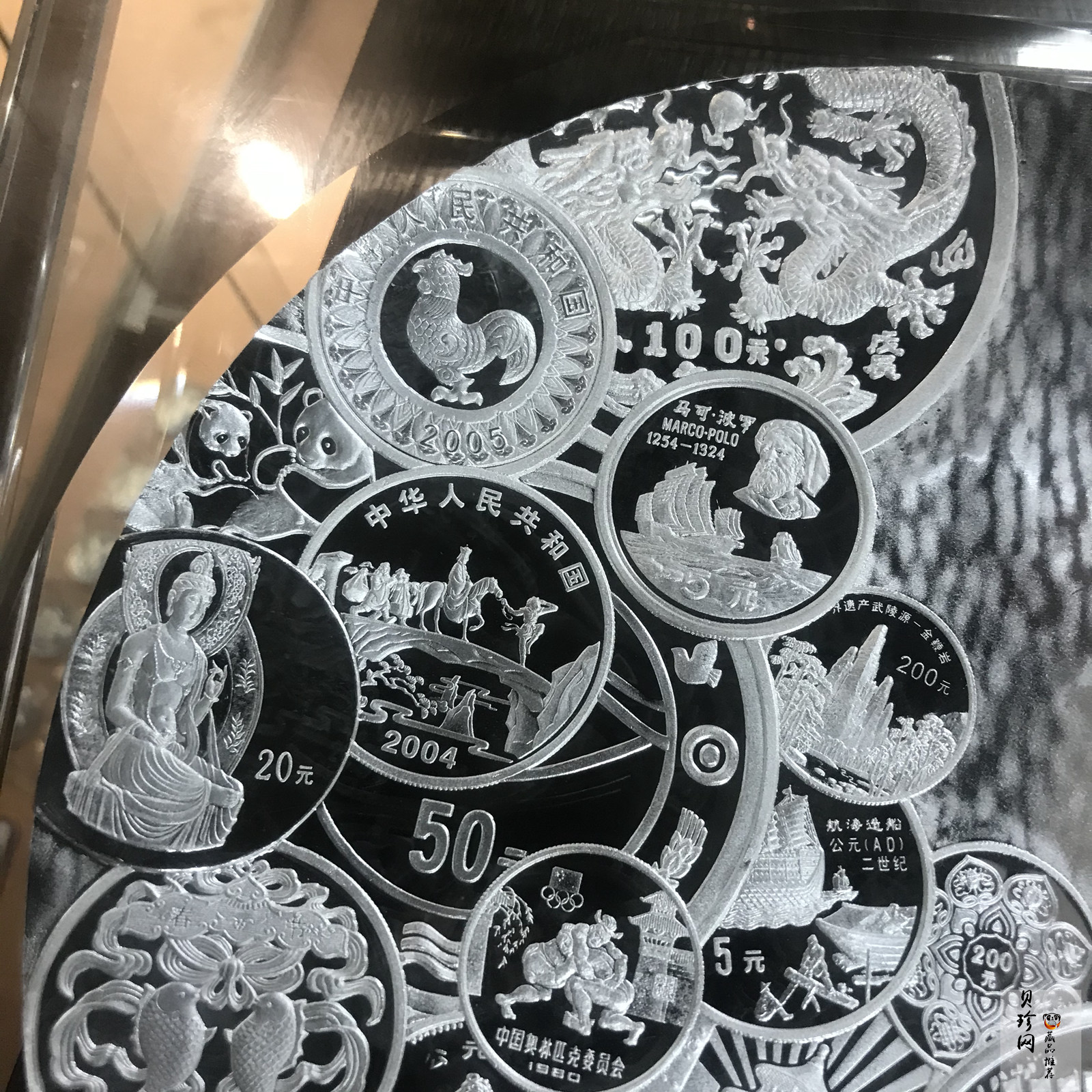 【059190】中国现代金银币1000克银质聚宝盆