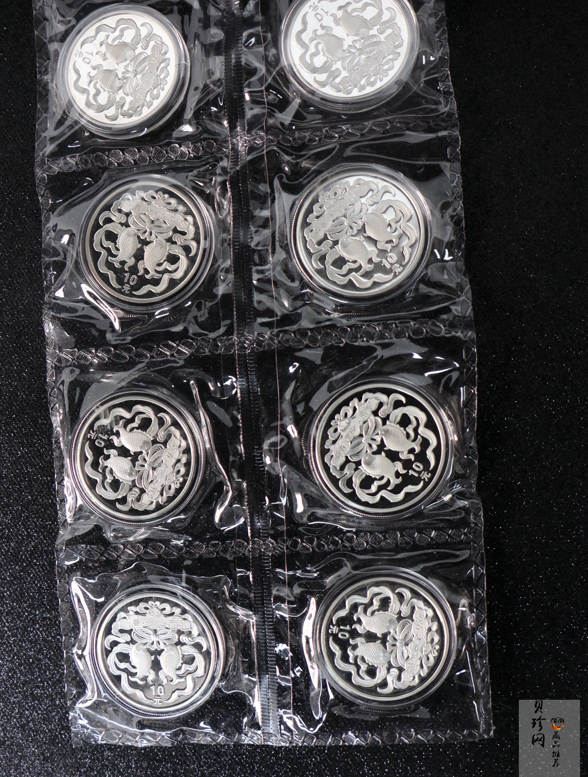 【039260】2003年中国民俗——春节银纪念币-春节吉祥装饰图1盎司精制银币10枚