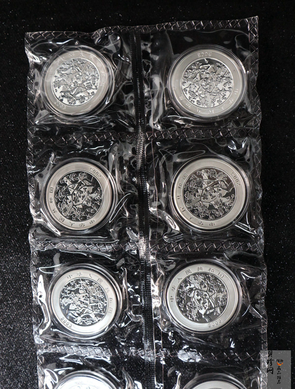 【039260】2003年中国民俗——春节银纪念币-春节吉祥装饰图1盎司精制银币10枚