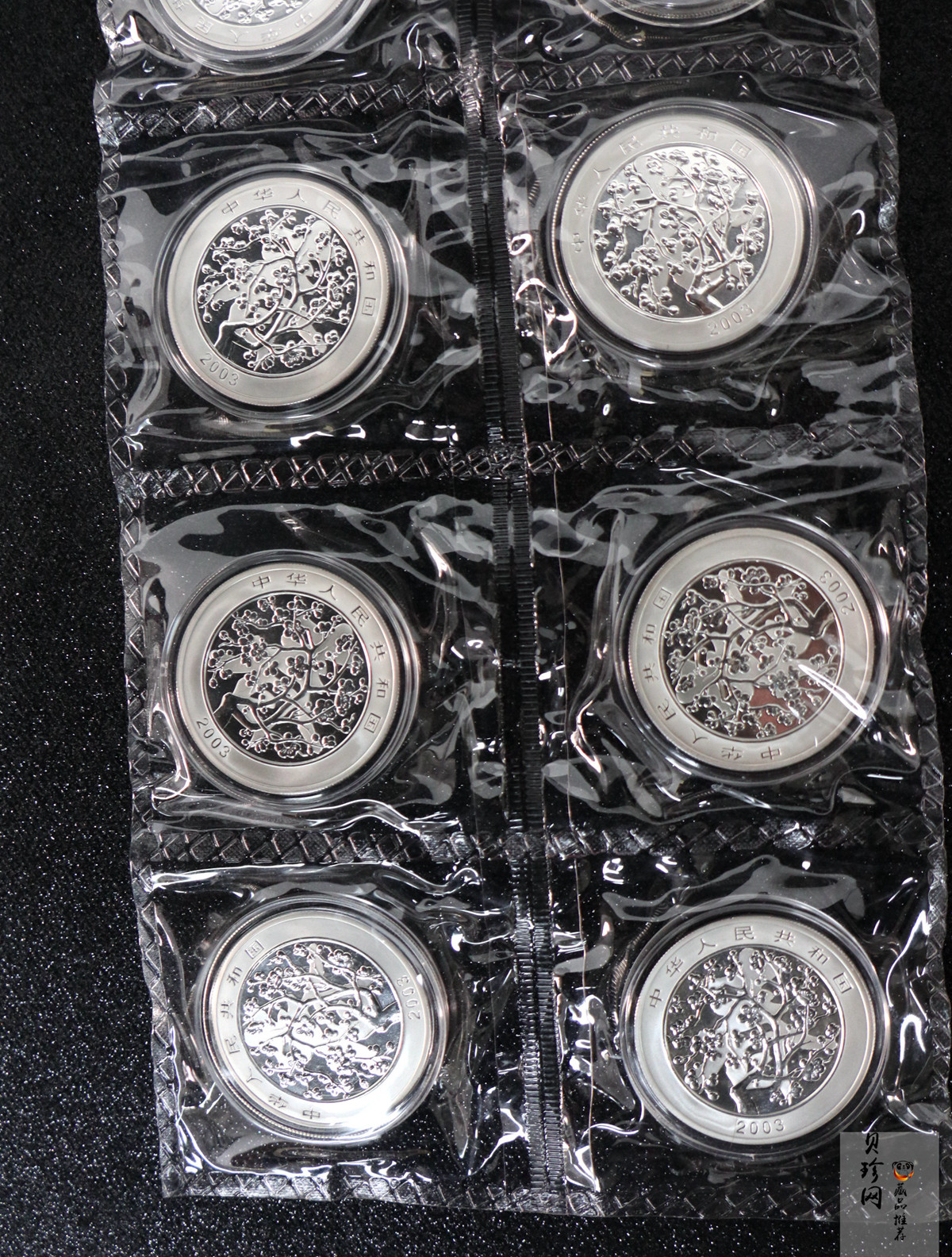 【039260】2003年中国民俗——春节银纪念币-春节吉祥装饰图1盎司精制银币10枚