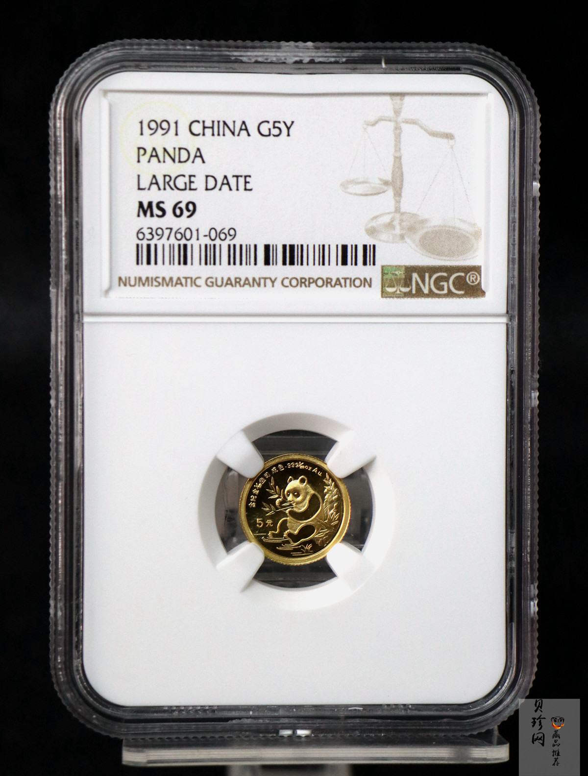 【910104】1991年1/20盎司熊猫普制金币