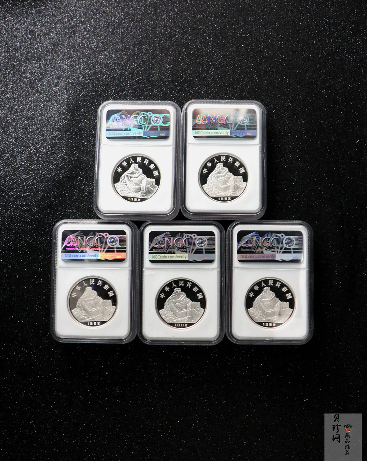 【929040】1992年中国古代科技发明发现（第1组）44克精制银币五枚一套