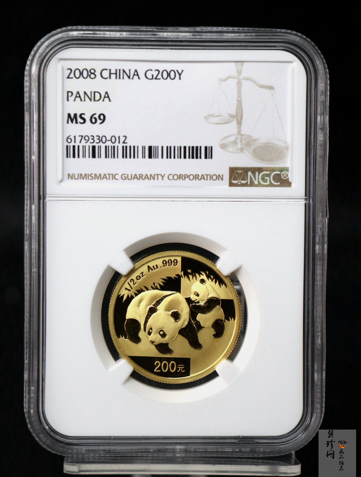 【080102】2008年熊猫1/2盎司普制金币