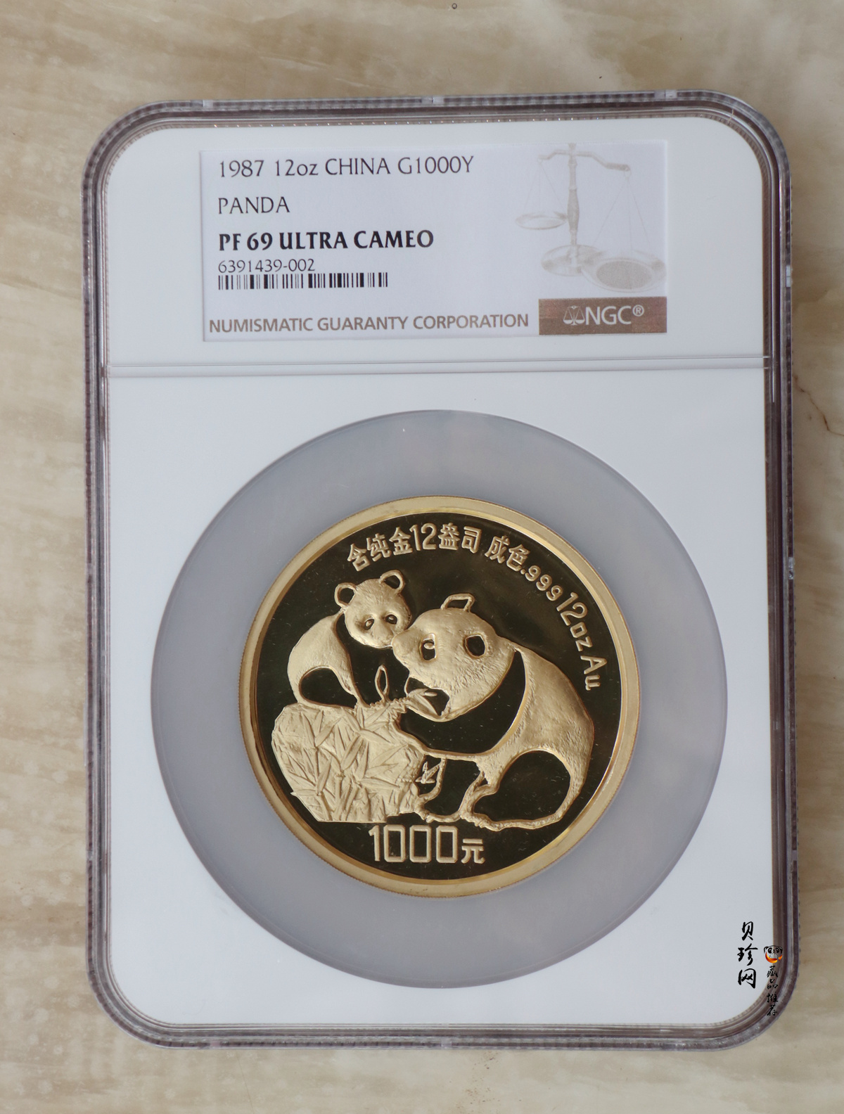 【870111】1987年熊猫12盎司精制金币