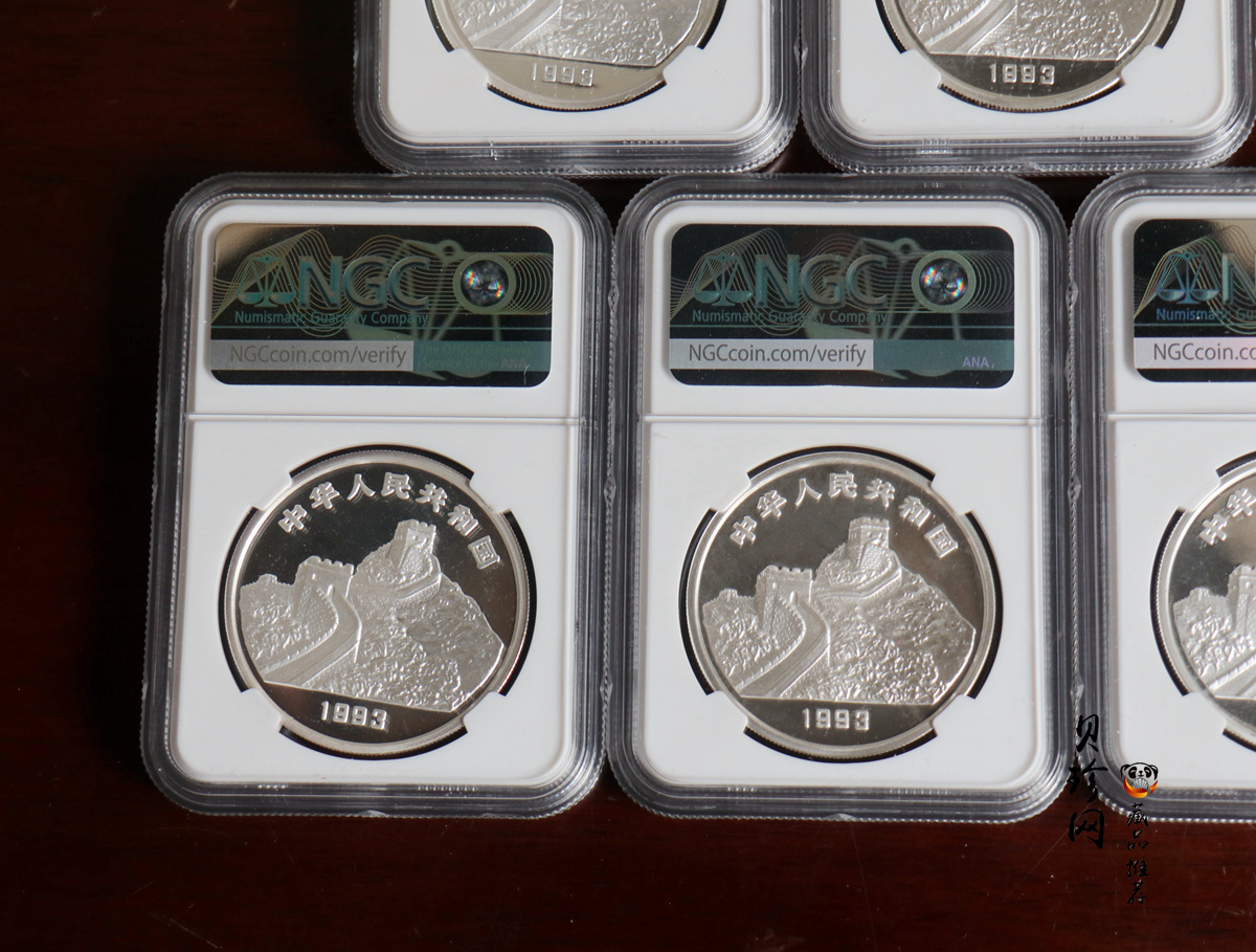 【939170】1993年“拥有一片故土”中国名胜精制银币五枚一套