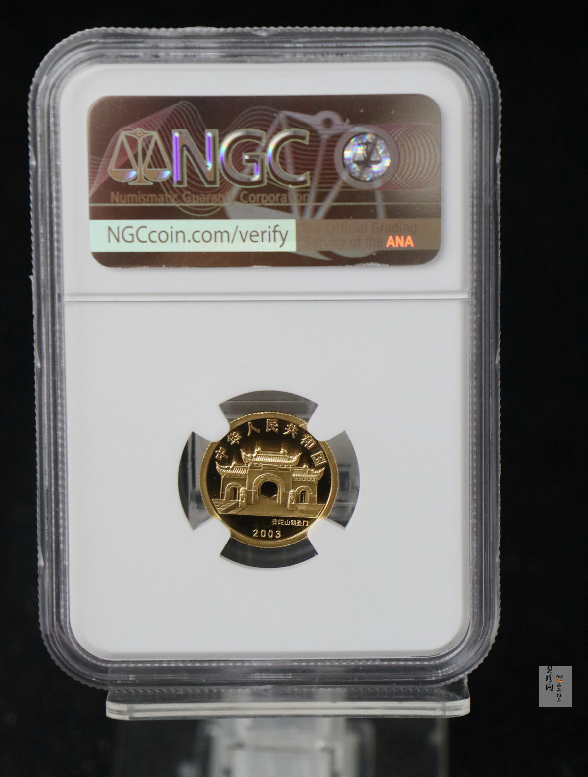 【031001】2003年观音纪念币-观音像1/10盎司圆形幻彩精制金币