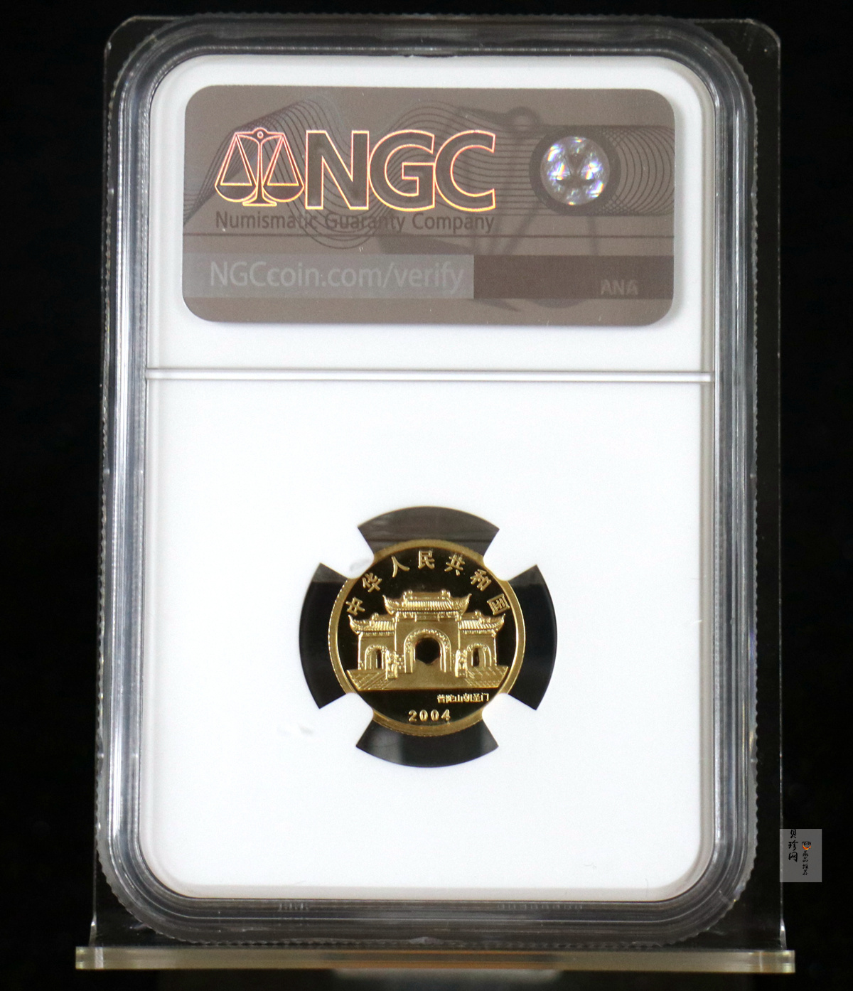 【040901】2004年观音金纪念币-白衣观音像1/10盎司幻彩精制金币