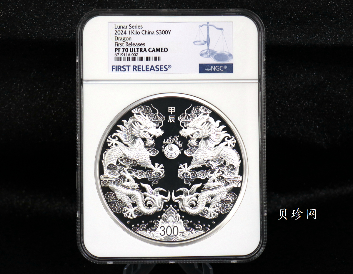【240009】2024年龙年生肖1公斤精制银币