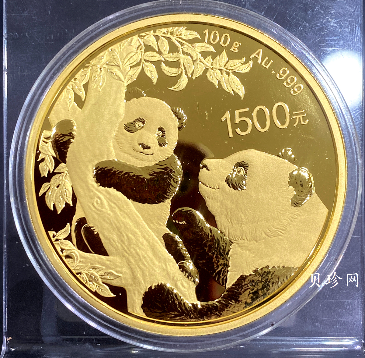 【210104】2021年熊猫100克精制金币