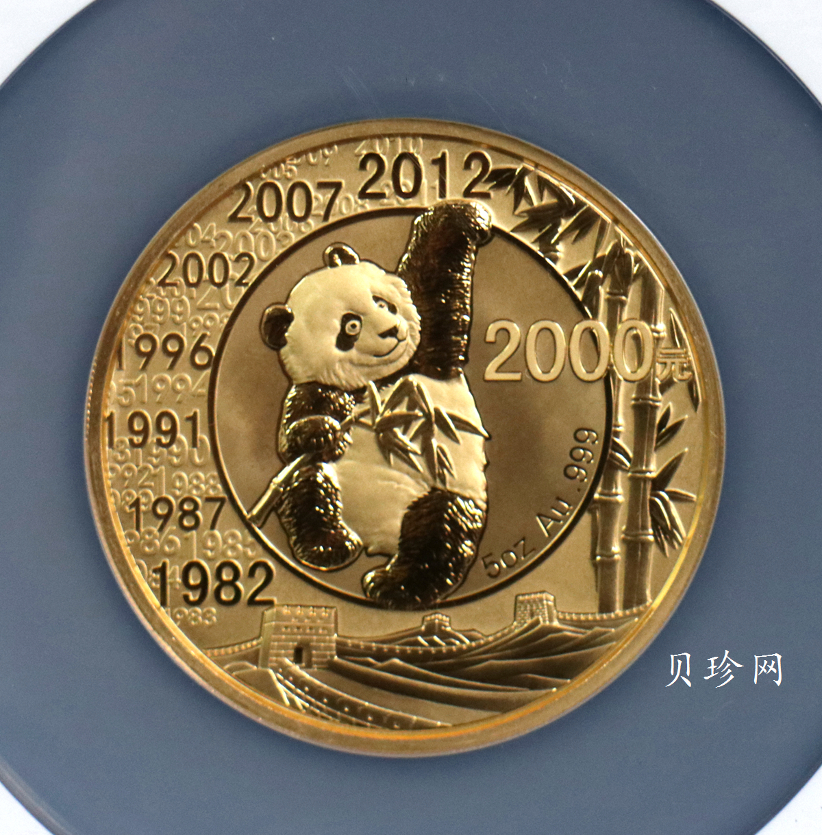 【120201】2012年熊猫发行30周年5盎司精制金币